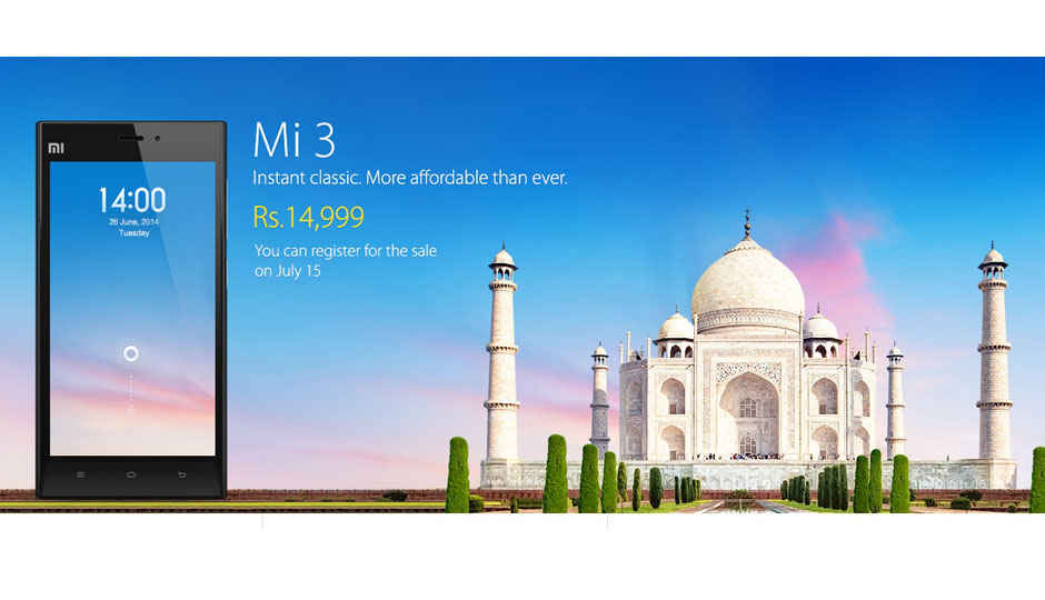 Xiaomi Mi 3 launched in India for Rs. 14,990