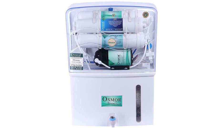 Osmor super crystal diamond RO+TDS+UV+ Mineral enhancer with 10 Liters Capacity 10 L RO + UV Water Purifier (White)