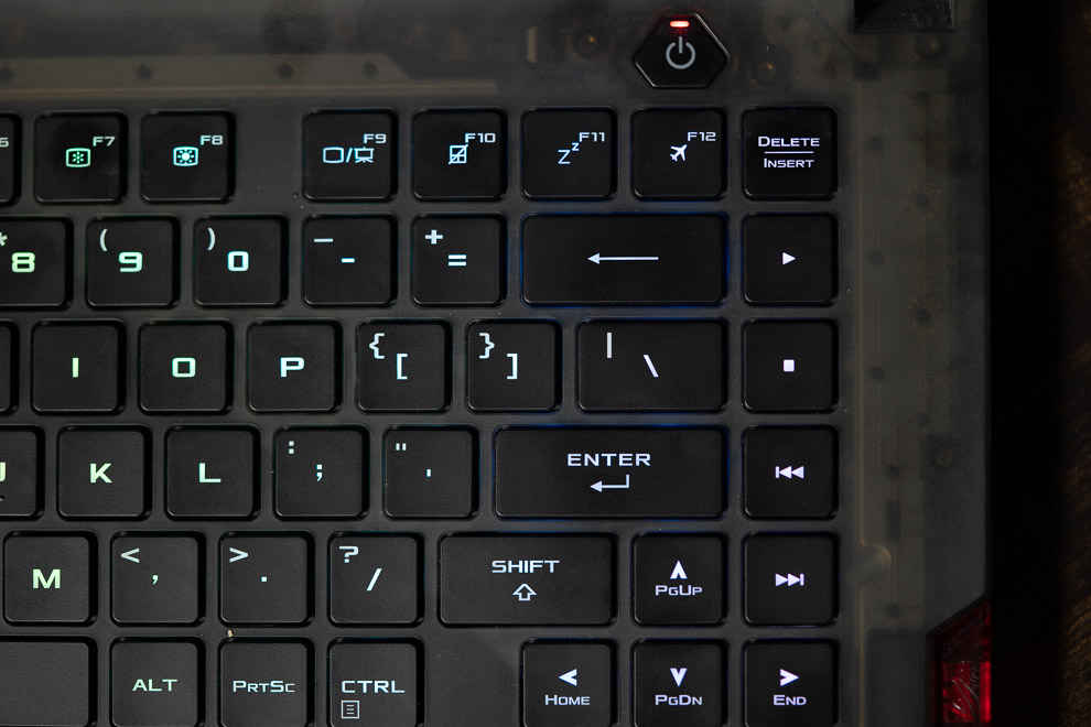 The Asus ROG Strix Scar 15 comes with per-key RGB and opto-mechanical keys