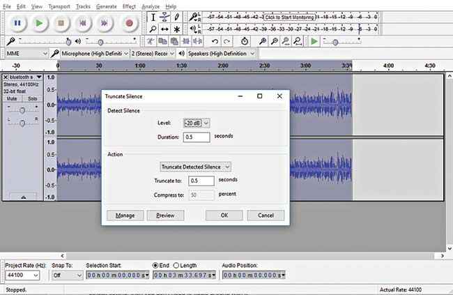 removing noise in audacity