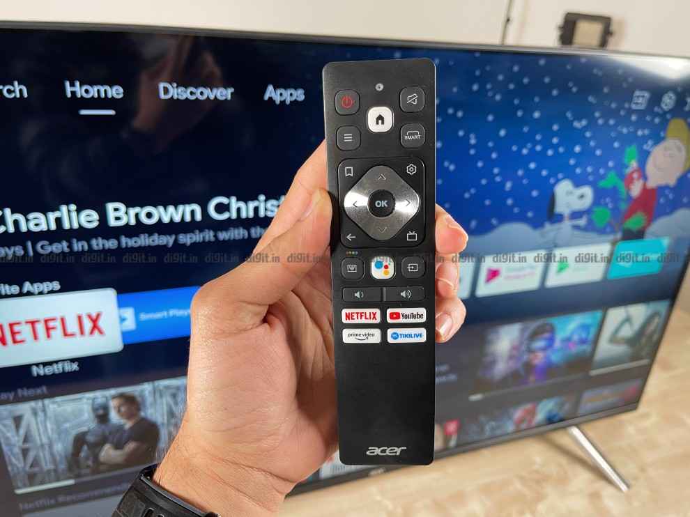 Acer 50-inch TV remote control. 