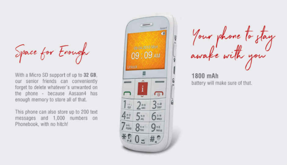 iBall launches senior citizen phone ‘Aasaan 4’
