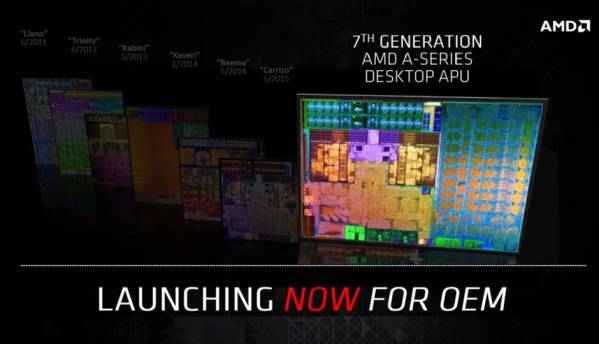 7th generation AMD A-series desktop processors debut globally