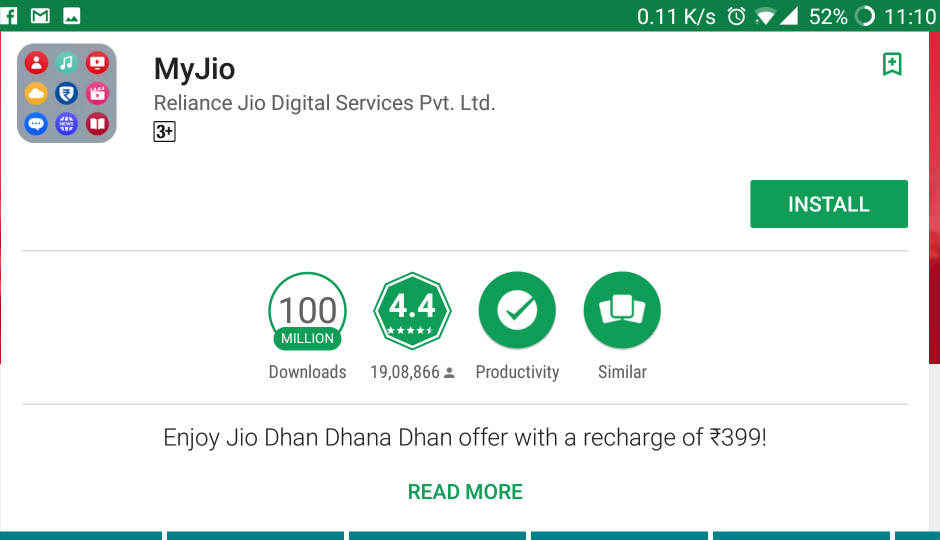 MyJio app crosses 100 million downloads on the Google Play Store