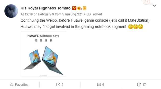Huawei gaming laptop 