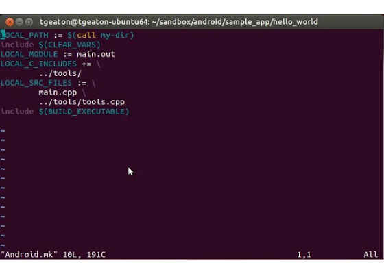 android ndk command line