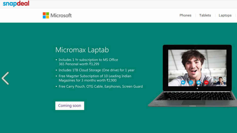 Microsoft, స్నాప్ డీల్ తో కలిసి ఆన్లైన్ స్టోర్ లాంచ్ చేసింది