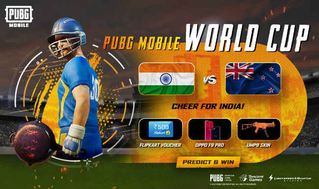 PUBG mobile cricket world cup India vs New Zealand 