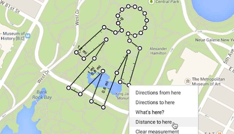 Google Maps now tells you exact distances between multiple points | Digit