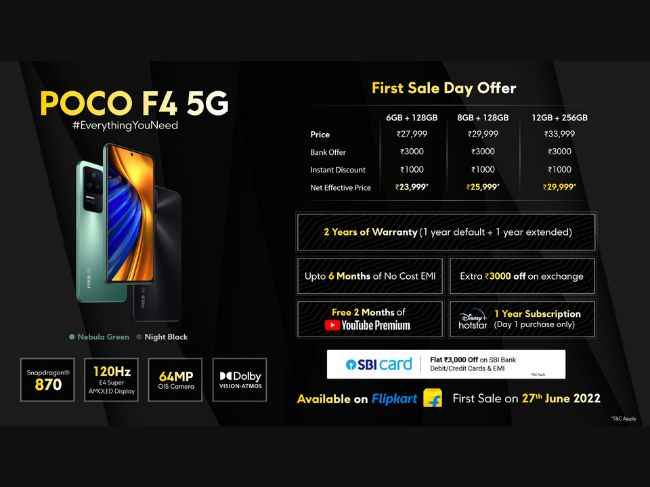 Poco F4 India Price and Availability