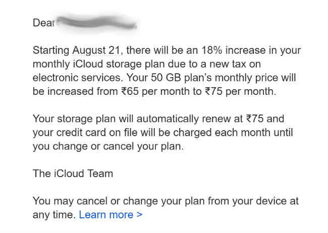 icloud storage plans in india