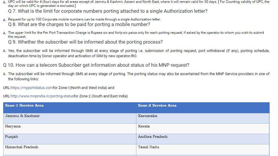 How to track MNP status online