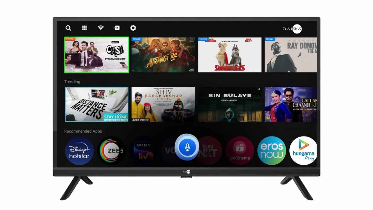 Daiwa Smart TVs with HD-ready Screens and 20W Stereo Speakers launched in regular and voice-enabled variants