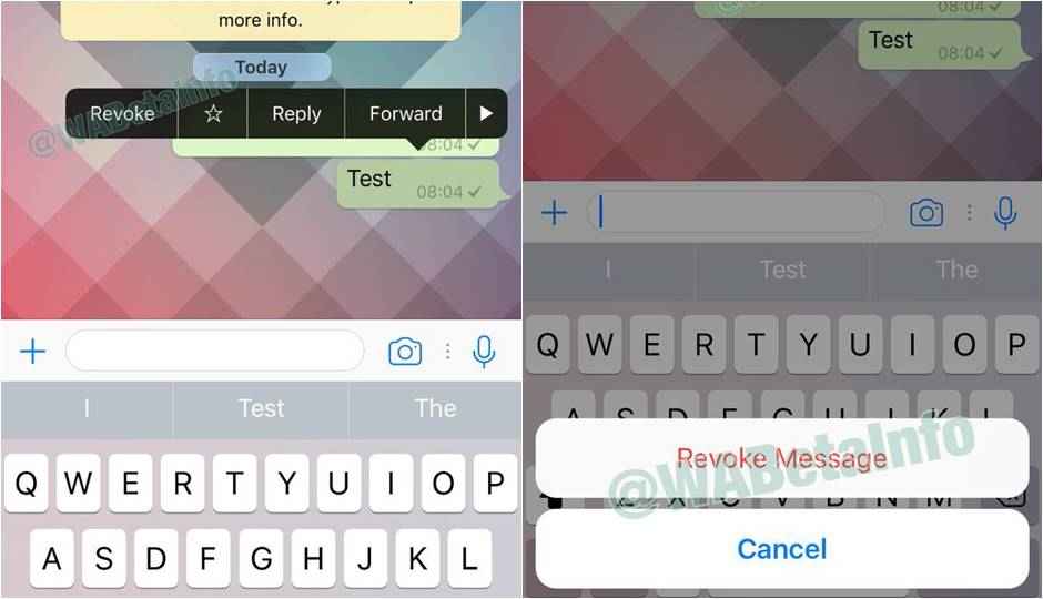 WhatsApp’s recall message feature could arrive on iOS with the next update