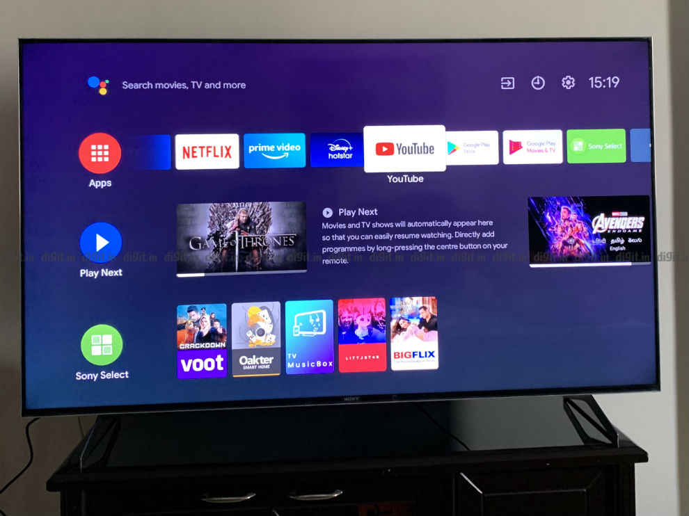 The Sony X90H runs on the Android TV UI.
