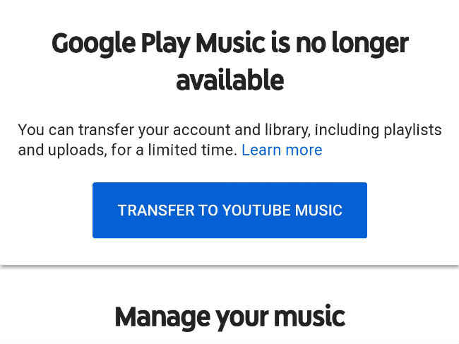 Google play music is officially dead. 