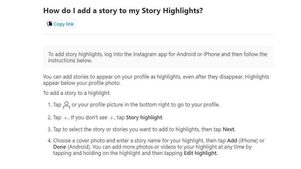 Instagram highlights How to create Highlights, merge and add custom