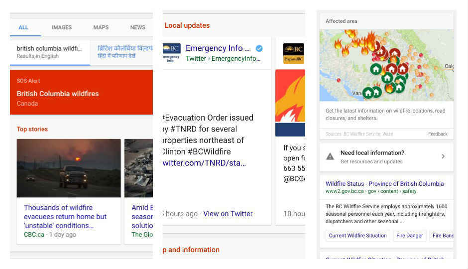 Google adds SOS alerts, disaster updates to Search and Maps