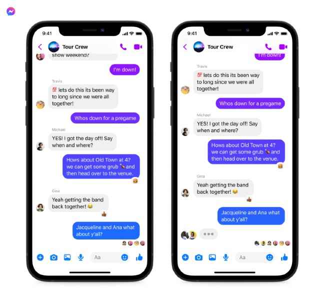 Other features coming to Facebook Messenger and Instagram group chats