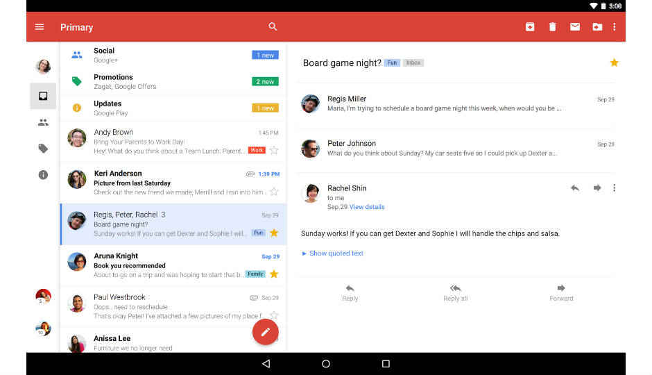 A look at the new Gmail 5.0 app A look at the new Gmail 5.0 app