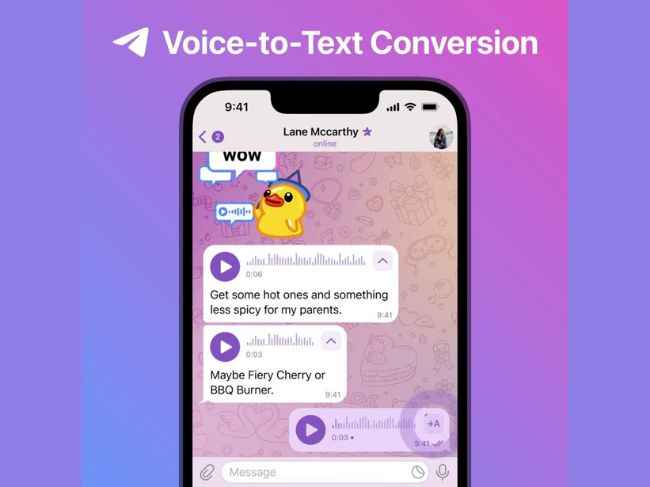 Telegram Voice to text conversation