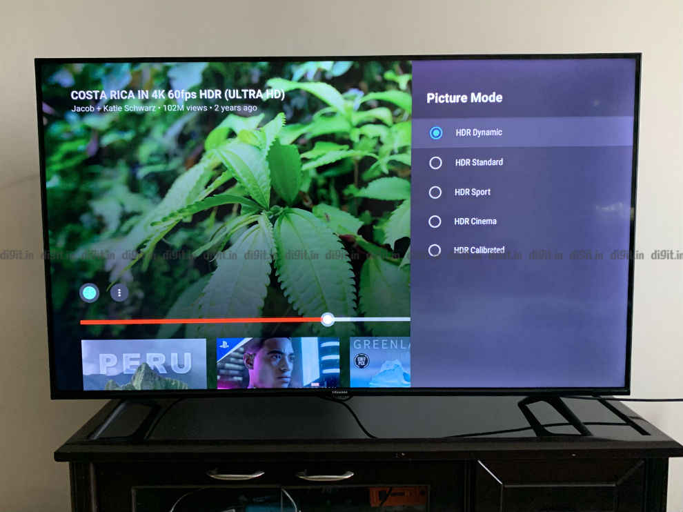 Hisense TV HDR picture settings