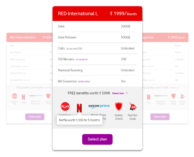 Vodafone revamps RED postpaid plans to offers extra data, free Netflix ...