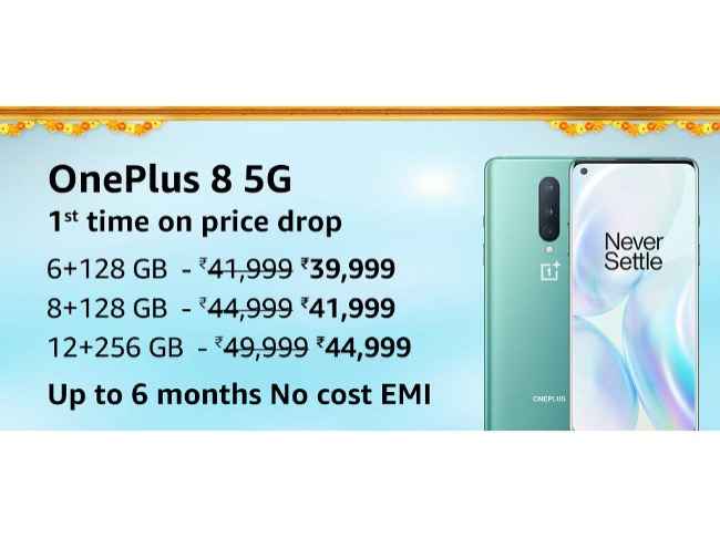 OnePlus 8 recieving upto Rs 5,000 off during Amazon sale