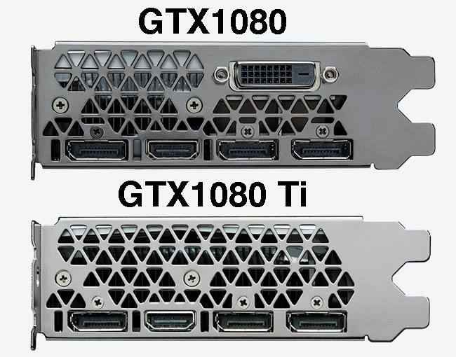 NVIDIA GeForce GTX 1080 Ti Graphics Card Rear I/O HDMI DP
