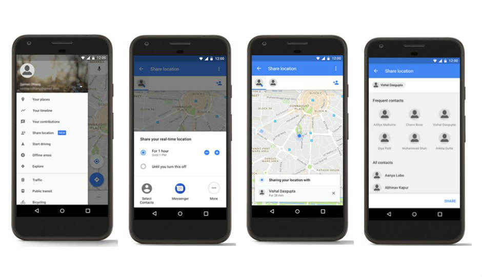 Google brings real-time location sharing to Maps