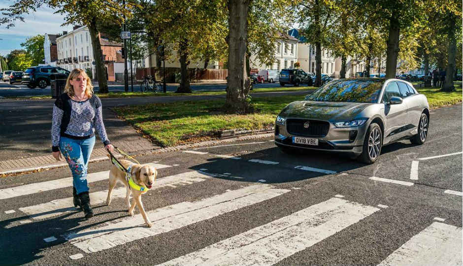 Jaguar I-PACE sounds its approach for the blind