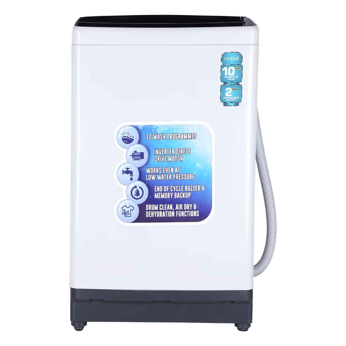 Croma 8 Kg Fully Automatic Top Load Washing Machine (CRAW1502)