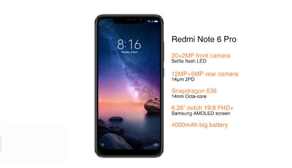 Xiaomi Redmi Note 6 Pro India variants, colours leaked