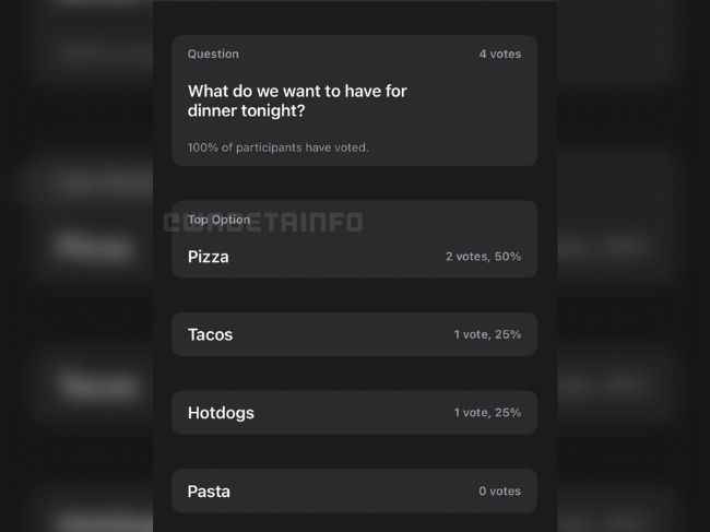 WhatsApp View Group Poll Results