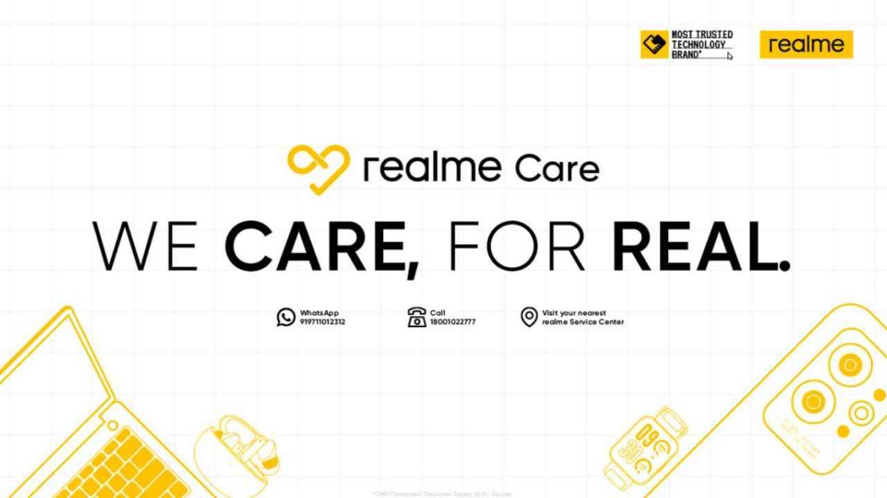 Realme Care+, a new after-sales support subscription plan launched in India