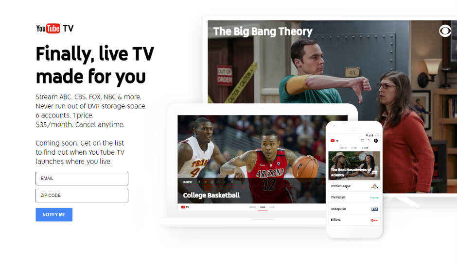 Google announces YouTube Live, a subscription-based live TV service