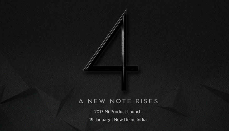 Xiaomi Redmi Note 4 launching in India on January 19