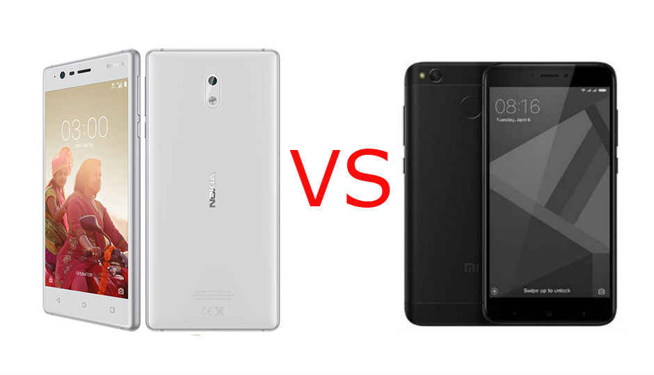 Nokia 3  और Xiaomi Redmi 4 में से कौन-सा है बेहतर