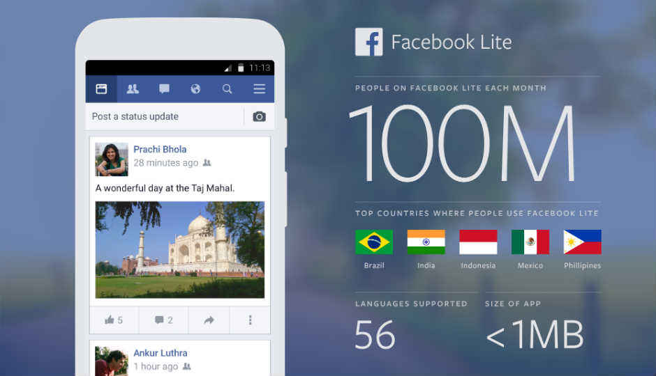 Facebook Lite: Beyond 100 million users and 2G networks