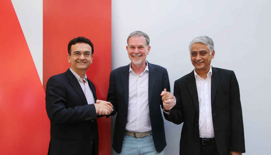Netflix CEO Reed Hastings announces strategic partnerships with Airtel, Videocon d2h and  Vodafone in India