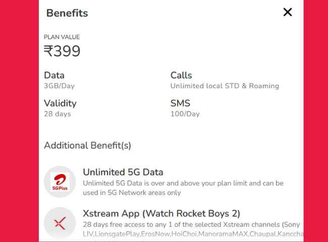 Airtelൽ നിന്നും 3 പ്ലാനുകൾ; ദിവസേന 3GB ഡാറ്റയും ഡിസ്നി + ഹോട്ട്‌സ്റ്റാറും ആമസോണും...