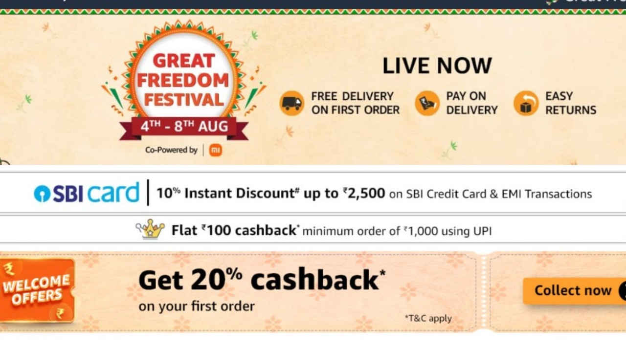 Amazon Freedom Festival Sale: पहले ही दिन Laptop, TVs, ACs जैसे ढेरों इलेक्ट्रॉनिक्स पर बेस्ट डील्स, जमकर उठाएं फायदा