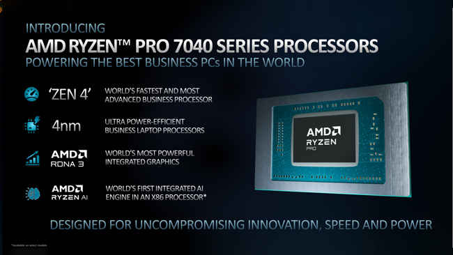 AMD Ryzen PRO 7040 Processors Features