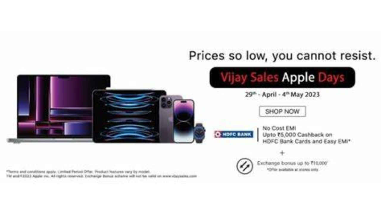 Apple Days sale on Vijay Sales: Here are some of the exciting deals on iPhones, MacBooks, Apple Watches and more