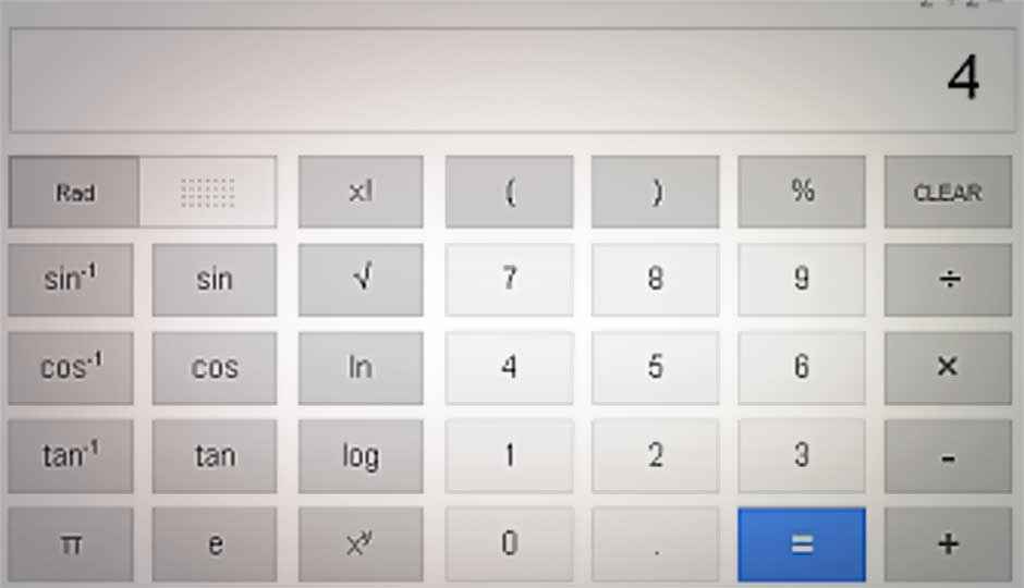 Google Search gets full-fledged 34-button scientific calculator