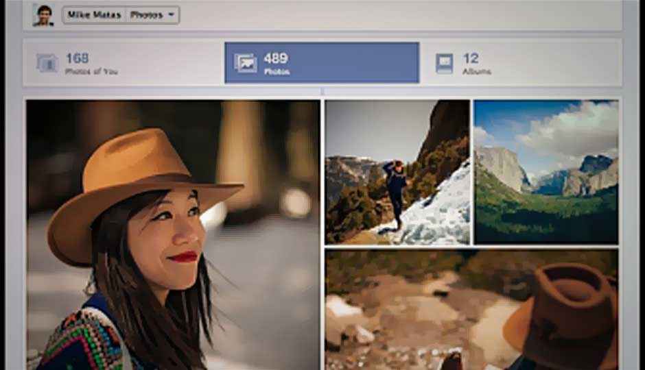 Facebook ditches grid view for a mosaic-styled UI for the Photos section