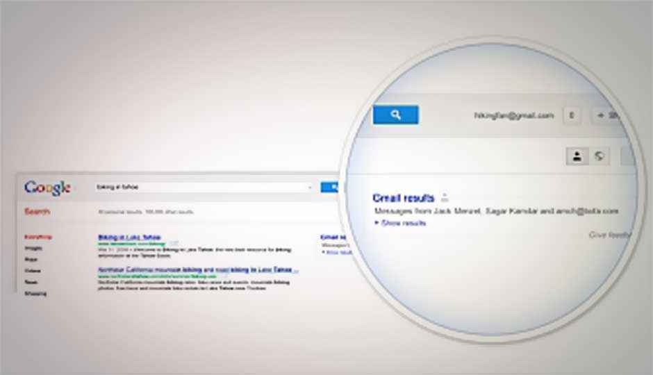 Google adds Gmail messages to search results