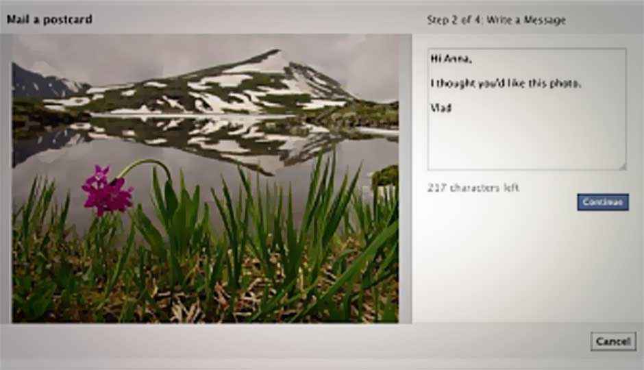 Facebook to allow users to send photos as real postcards