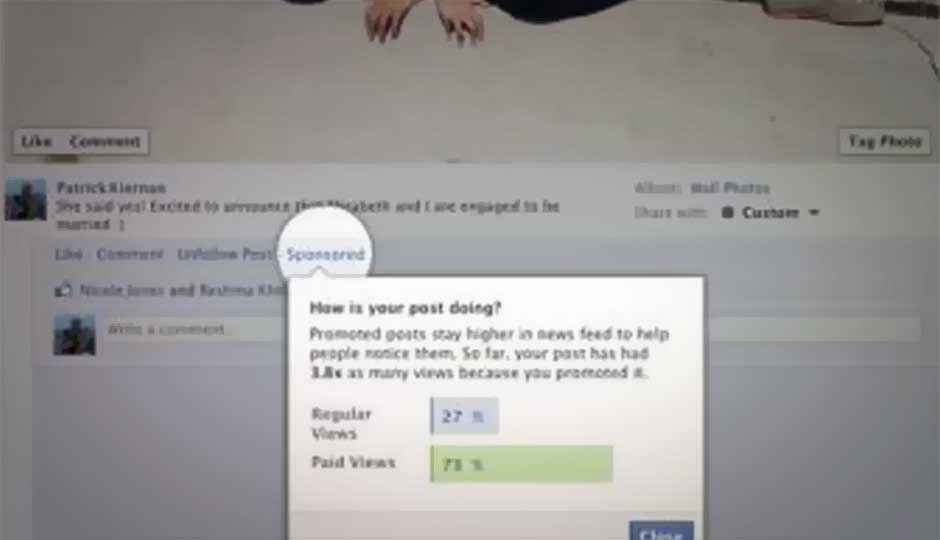 Facebook starts testing Promoted Posts, lets users promote personal posts