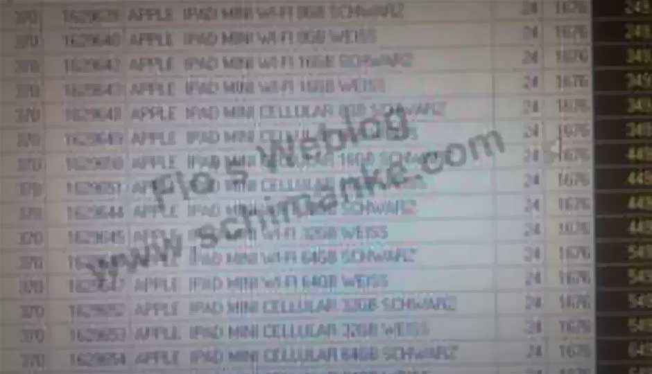 iPad Mini price starting at EUR 249 (Rs. 17,000), leak suggests